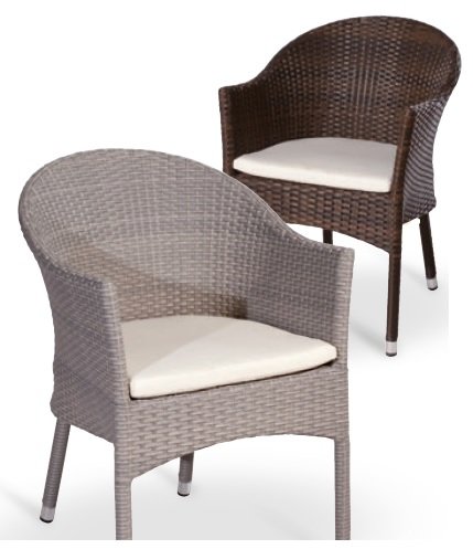 Sillón aluminio y rattan y sintético trenzado 4 hilos  JAKARTA