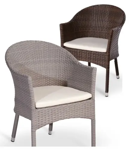 Sillón aluminio y rattan y sintético trenzado 4 hilos  JAKARTA