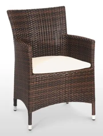 Sillón aluminio y rattan y sintético trenzado 4 hilos  BRETAÑA