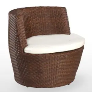 Sillón aluminio y rattan y sintético trenzado 4 hilos  BRETAÑA
