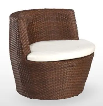 Sillón aluminio y rattan y sintético trenzado 4 hilos  BRETAÑA