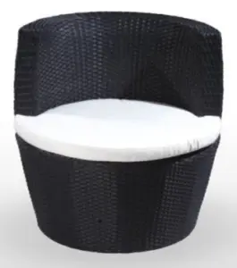 Sillón aluminio y rattan y sintético trenzado 4 hilos  BRETAÑA