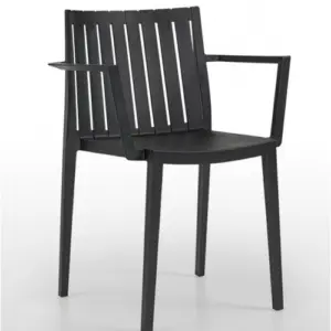 Silla con estructura metálica imitación madera y carcasa polipropileno ESSEN