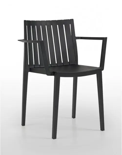 Silla con estructura metálica imitación madera y carcasa polipropileno ESSEN