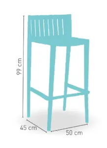 Taburete monoblock inyección polipropileno MESINA