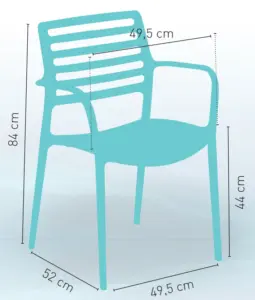 Sillón monoblock inyección polipropileno BRINDISI