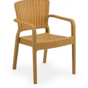 Sillón monoblock inyección polipropileno imitación rattan SANTORINI