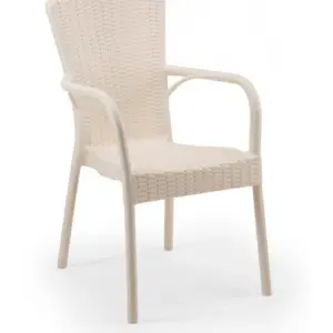 Sillón monoblock inyección polipropileno imitación rattan GALES