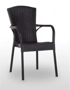 Sillón monoblock inyección polipropileno imitación rattan GALES