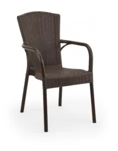 Sillón monoblock inyección polipropileno imitación rattan GALES