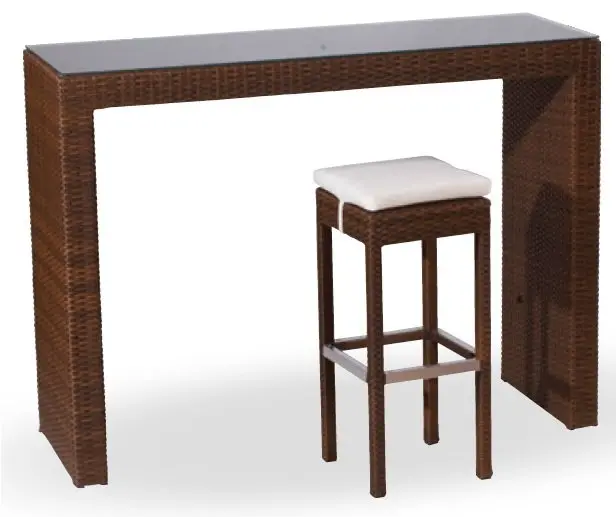 Sillón aluminio y rattan y sintético trenzado 4 hilos  BRETAÑA