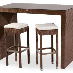 Sillón aluminio y rattan y sintético trenzado 4 hilos  BRETAÑA
