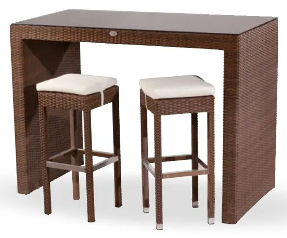 Sillón aluminio y rattan y sintético trenzado 4 hilos  BRETAÑA