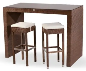 Sillón aluminio y rattan y sintético trenzado 4 hilos  BRETAÑA