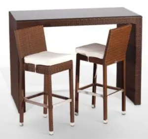 Sillón aluminio y rattan y sintético trenzado 4 hilos  BRETAÑA