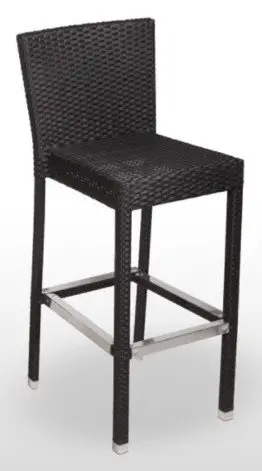 Sillón aluminio y rattan y sintético trenzado 4 hilos  BRETAÑA