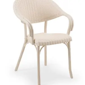 Sillón monoblock inyección polipropileno imitación rattan BIARRITZ