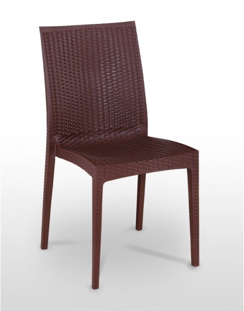 Silla monoblock inyección polipropileno imitación rattan PORTIMAO