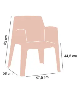 Sillón monoblock inyección polipropileno ESTEPONA