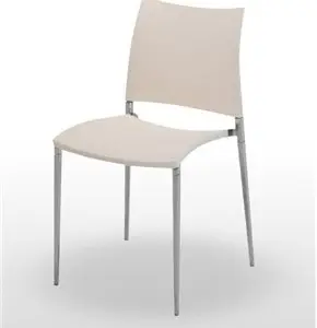 Silla con estructura de aluminio y asiento y respaldo de polipropileno VICENZA