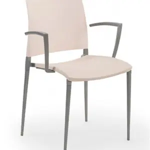 Sillón con estructura de aluminio y asiento y respaldo de polipropileno LAZIO