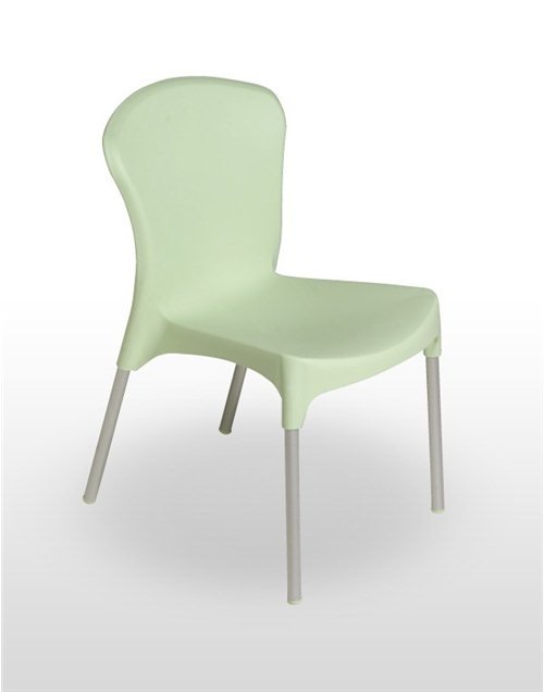 Silla con carcasa de inyección polipropileno, estructura de aluminio anodizado LUGANO