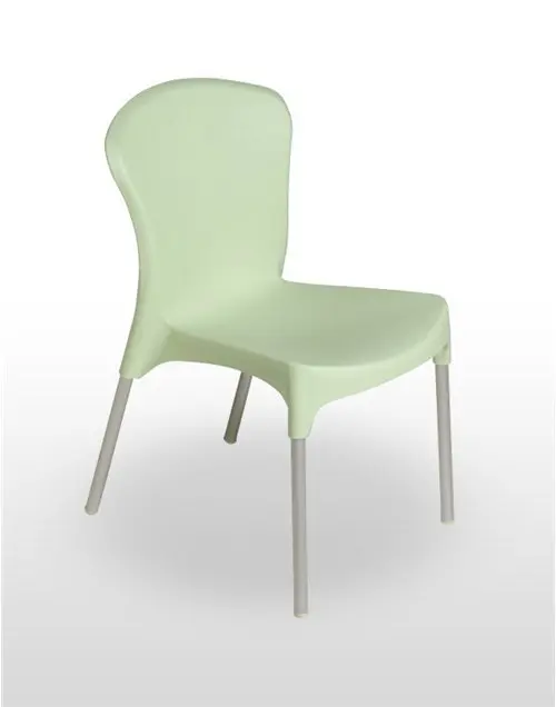 Silla con carcasa de inyección polipropileno, estructura de aluminio anodizado LUGANO
