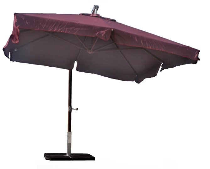 Parasol con mástil de madera Orientable DELUXE3X3-MADERA