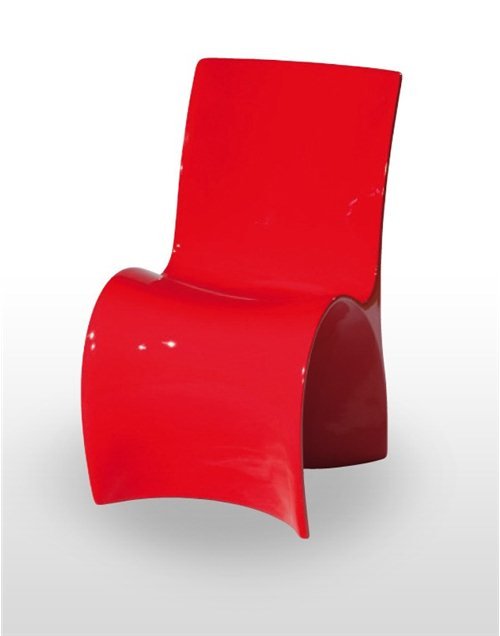 Silla monoblock diseño polipropileno Rojo MONTANA