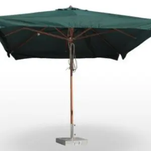 Parasol con mástil de madera Orientable DELUXE3X3-MADERA