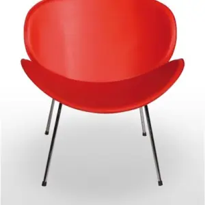 Sillón armazón cromado con asiento y respaldo tapizado polipiel NEBRASKA