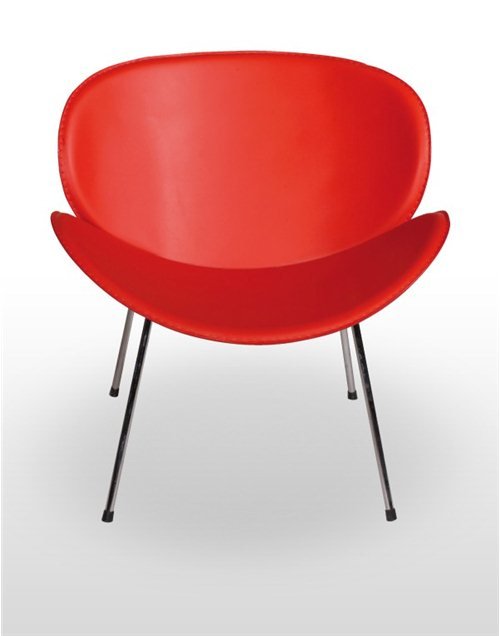 Sillón armazón cromado con asiento y respaldo tapizado polipiel NEBRASKA