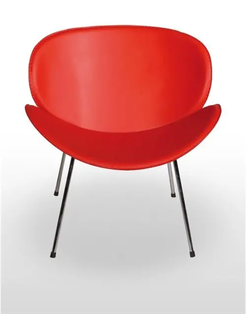 Sillón armazón cromado con asiento y respaldo tapizado polipiel NEBRASKA