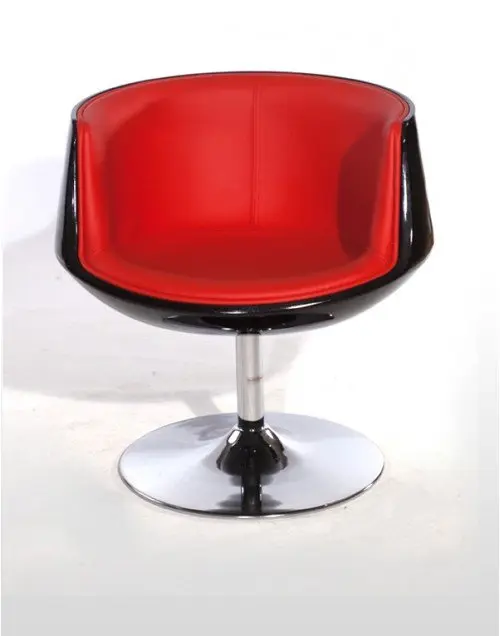 Sillón giratorio con asiento tapizado polipiel VIRGINIA