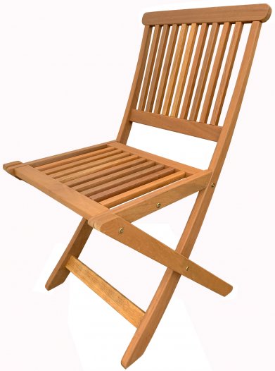 Silla plegable de madera Balau tratada con aceite natural de teka