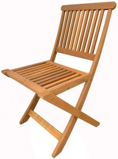 Silla plegable de madera Balau tratada con aceite natural de teka