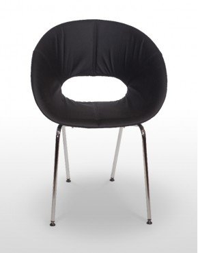 Sillón armazón cromo con carcasa tapizada polipiel BALEARES TAPIZADO