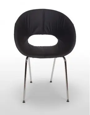 Sillón armazón cromo con carcasa tapizada polipiel BALEARES TAPIZADO