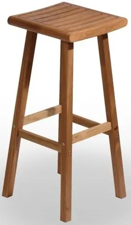 Taburete de madera teka ELDA