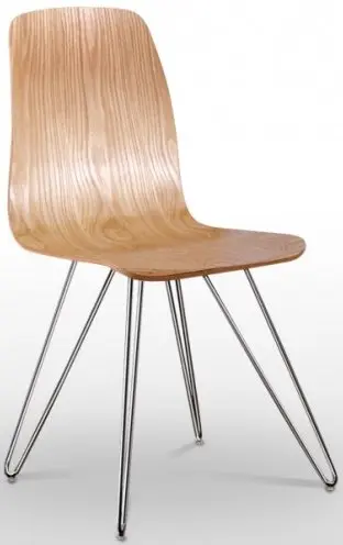 Silla con carcasa en contrachapado de fresno TALLIN