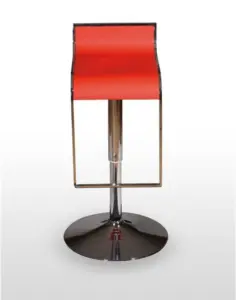 Taburete giratorio regulable asiento polipiel CAROLINA