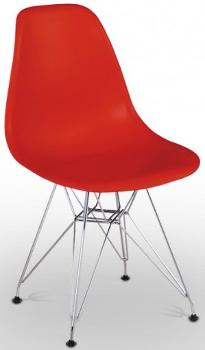 Silla con armazón cromado y asiento de polipropileno GIJON