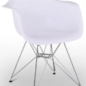 Sillón con armazón cromado y asiento de polipropileno OVIEDO