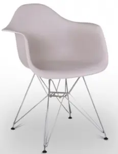 Sillón con armazón cromado y asiento de polipropileno OVIEDO