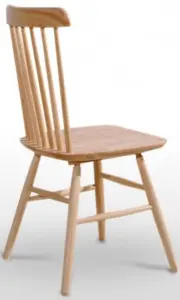 Silla madera de haya maciza barnizada en natural FRIBURGO