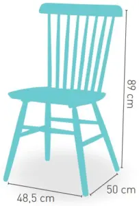 Silla madera de haya maciza barnizada en natural FRIBURGO