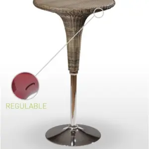 Mesa rattan regulable en altura DAKOTA RATTAN