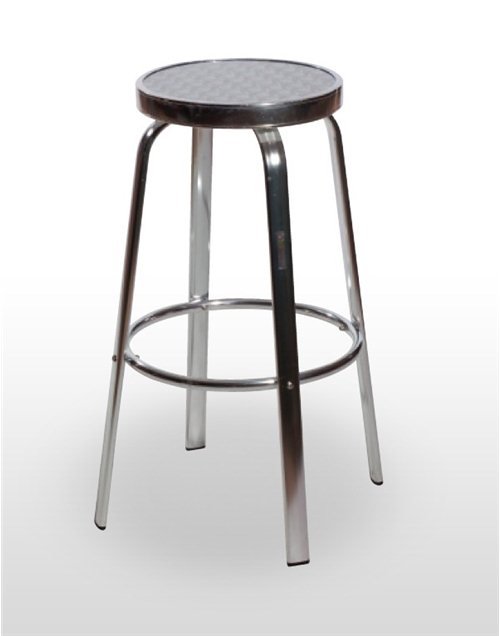 Taburete aluminio asiento inox repulsado TABURETE ALUMINIO SIN RESPALDO