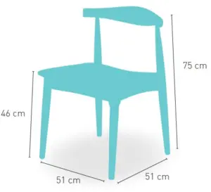 Silla de madera maciza de fresno BERGEN