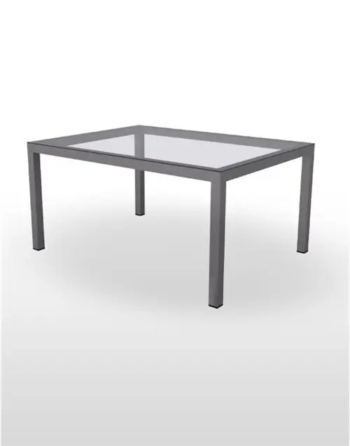 Mesa con tapa de vidrio KANSAS
